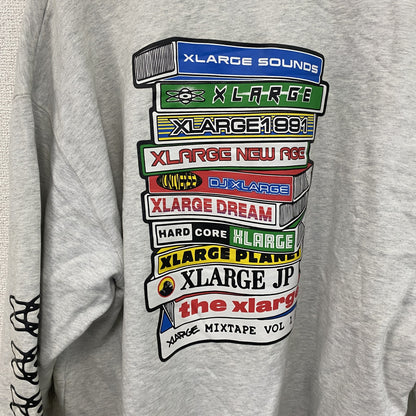 XLARGE　エクストララージ　スウェット/トレーナー　灰色　グレー　Lサイズ