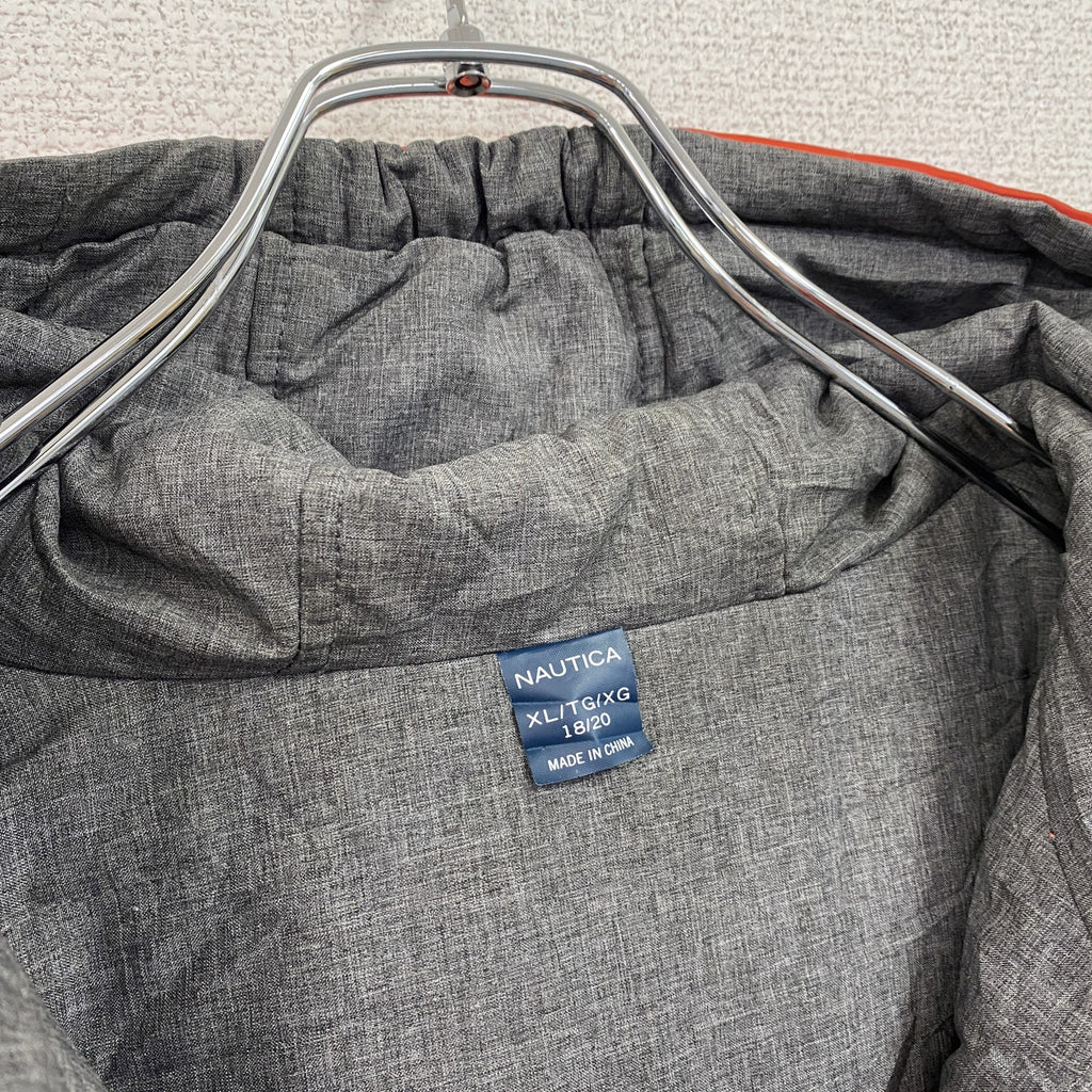 NAUTICA　ノーティカ　リバーシブル中綿ジャケット　オレンジ　灰色　グレー　XLサイズ