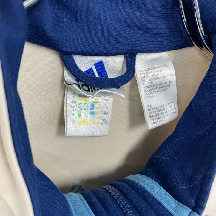 90s　adidas　アディダス　フルジップトラックジャケット/ジャージ　ヴィンテージ　紺　ネイビー　XLサイズ