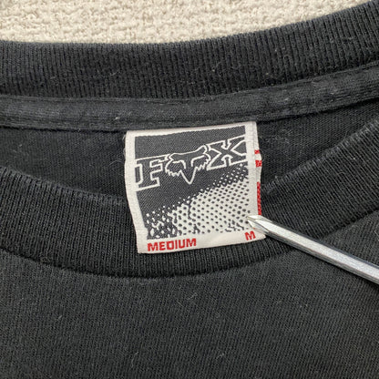FOX RACING　フォックスレーシング　半袖プリントTシャツ　黒　ブラック　Mサイズ