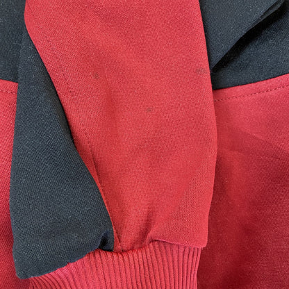 ～90s　adidas　アディダス　トラックジャケット/ジャージ　フロッキープリント　赤　レッド　Mサイズ