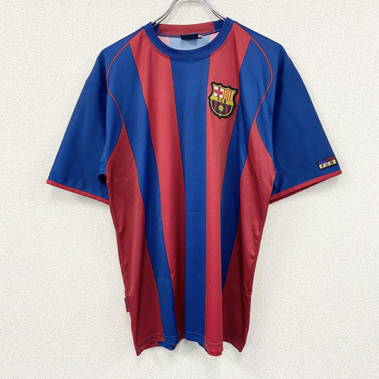 FCB　FCバルセロナ　ユニフォーム　ゲームシャツ　バイカラー　赤　レッド　青　ブルー　Lサイズ