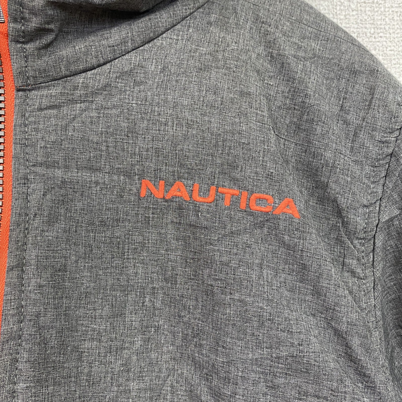 NAUTICA　ノーティカ　リバーシブル中綿ジャケット　オレンジ　灰色　グレー　XLサイズ