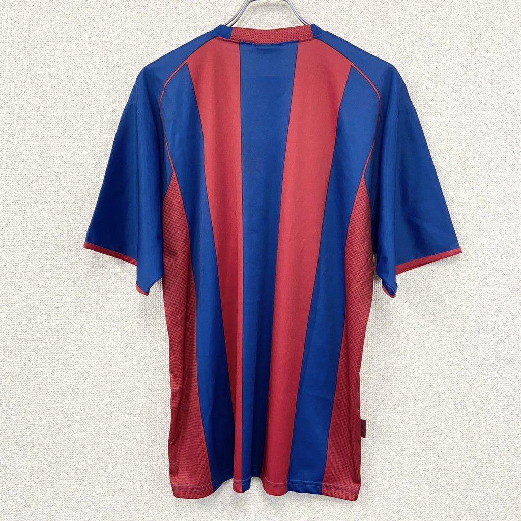 FCB　FCバルセロナ　ユニフォーム　ゲームシャツ　バイカラー　赤　レッド　青　ブルー　Lサイズ