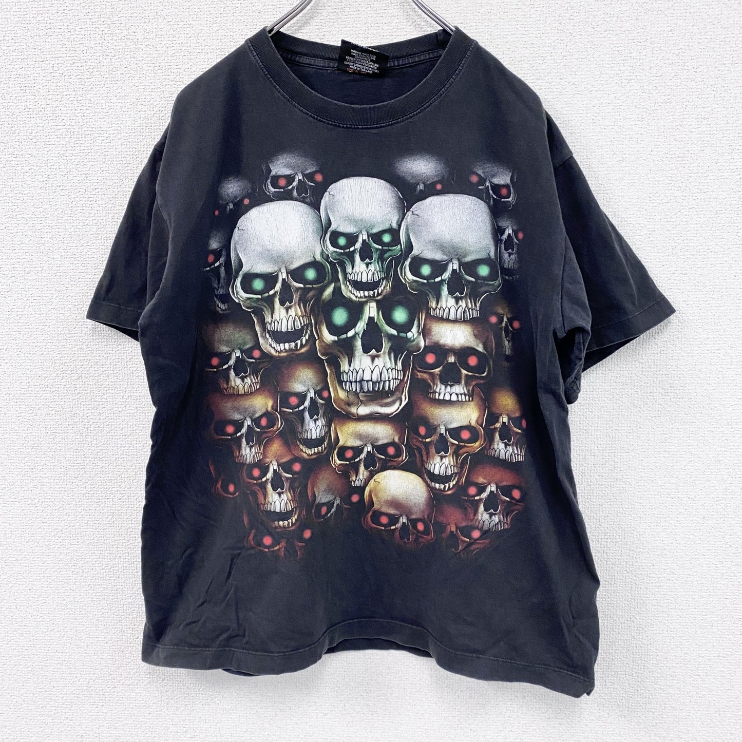 ～00s　ROCK CHANG　半袖プリントTシャツ　ヴィンテージ　ドクロ　黒　ブラック　Lサイズ