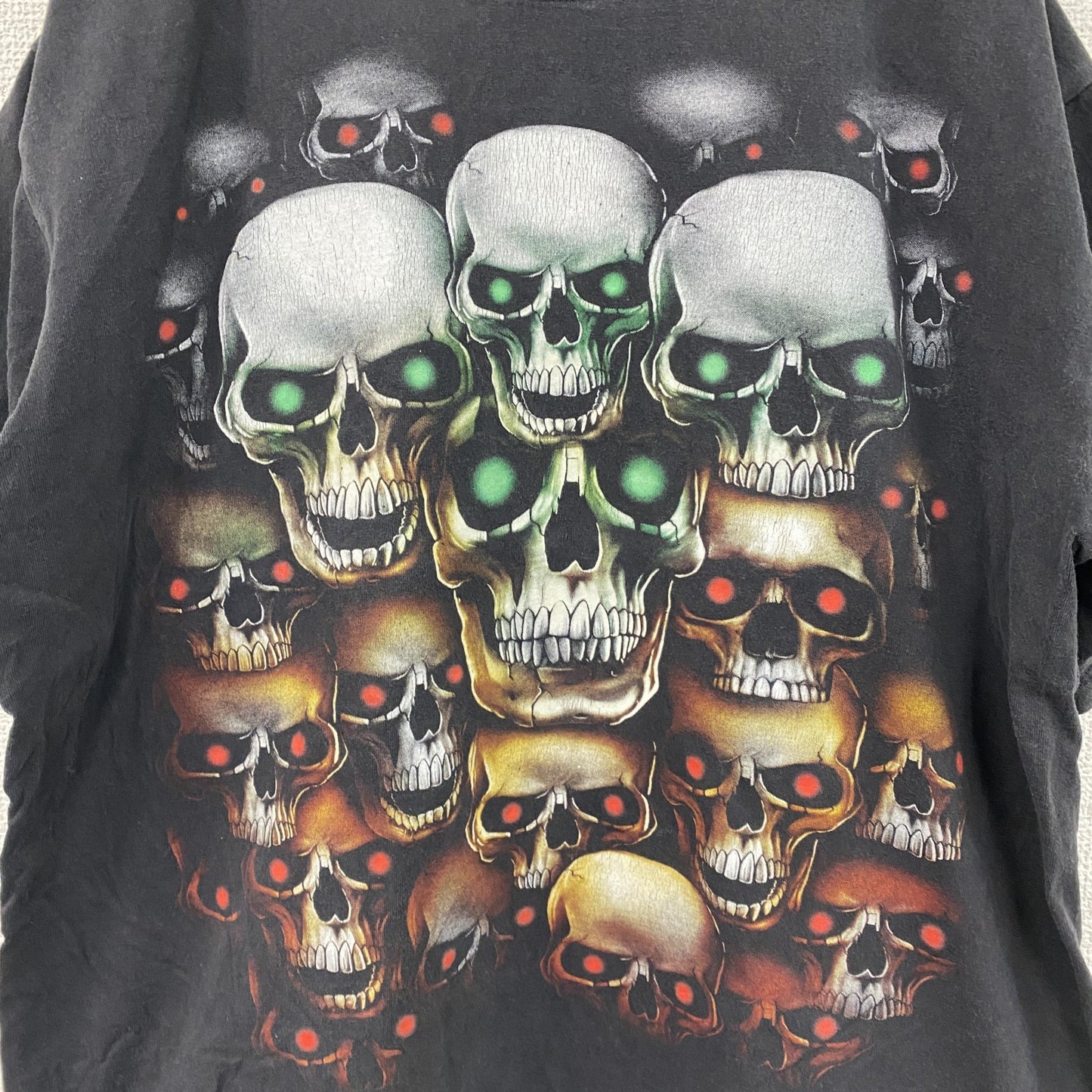 ～00s　ROCK CHANG　半袖プリントTシャツ　ヴィンテージ　ドクロ　黒　ブラック　Lサイズ