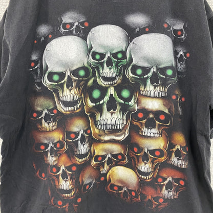 ～00s　ROCK CHANG　半袖プリントTシャツ　ヴィンテージ　ドクロ　黒　ブラック　Lサイズ
