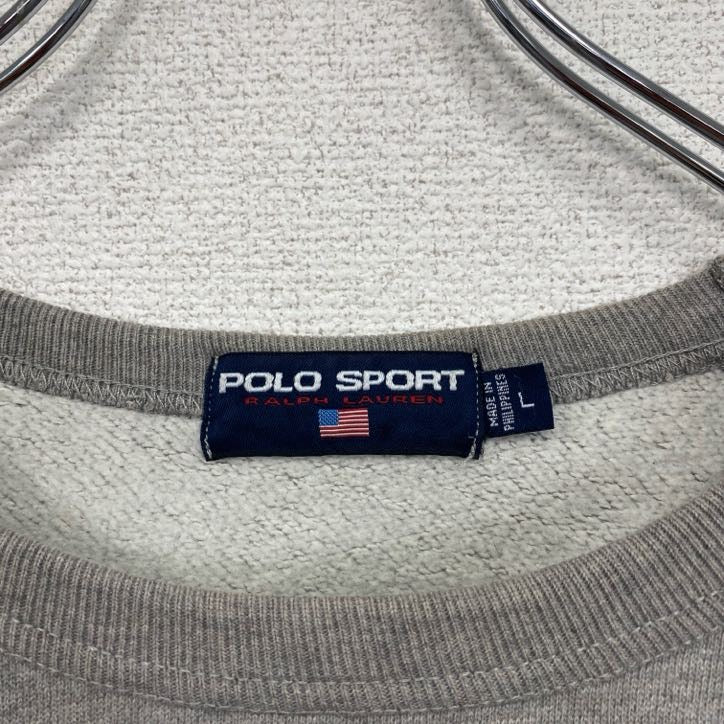 90s　POLO SPORT　ポロスポーツ　ラルフローレン　スウェット/トレーナー　灰色　グレー　Lサイズ