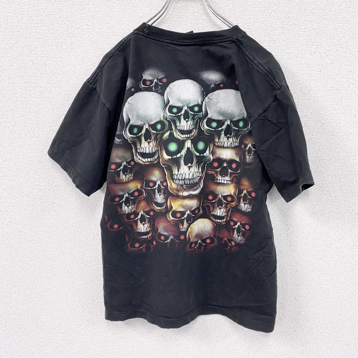 ～00s　ROCK CHANG　半袖プリントTシャツ　ヴィンテージ　ドクロ　黒　ブラック　Lサイズ