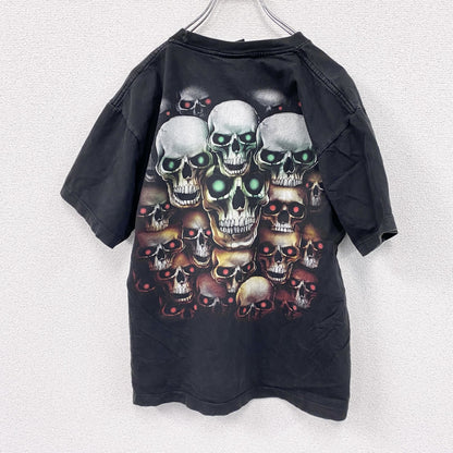 ～00s　ROCK CHANG　半袖プリントTシャツ　ヴィンテージ　ドクロ　黒　ブラック　Lサイズ