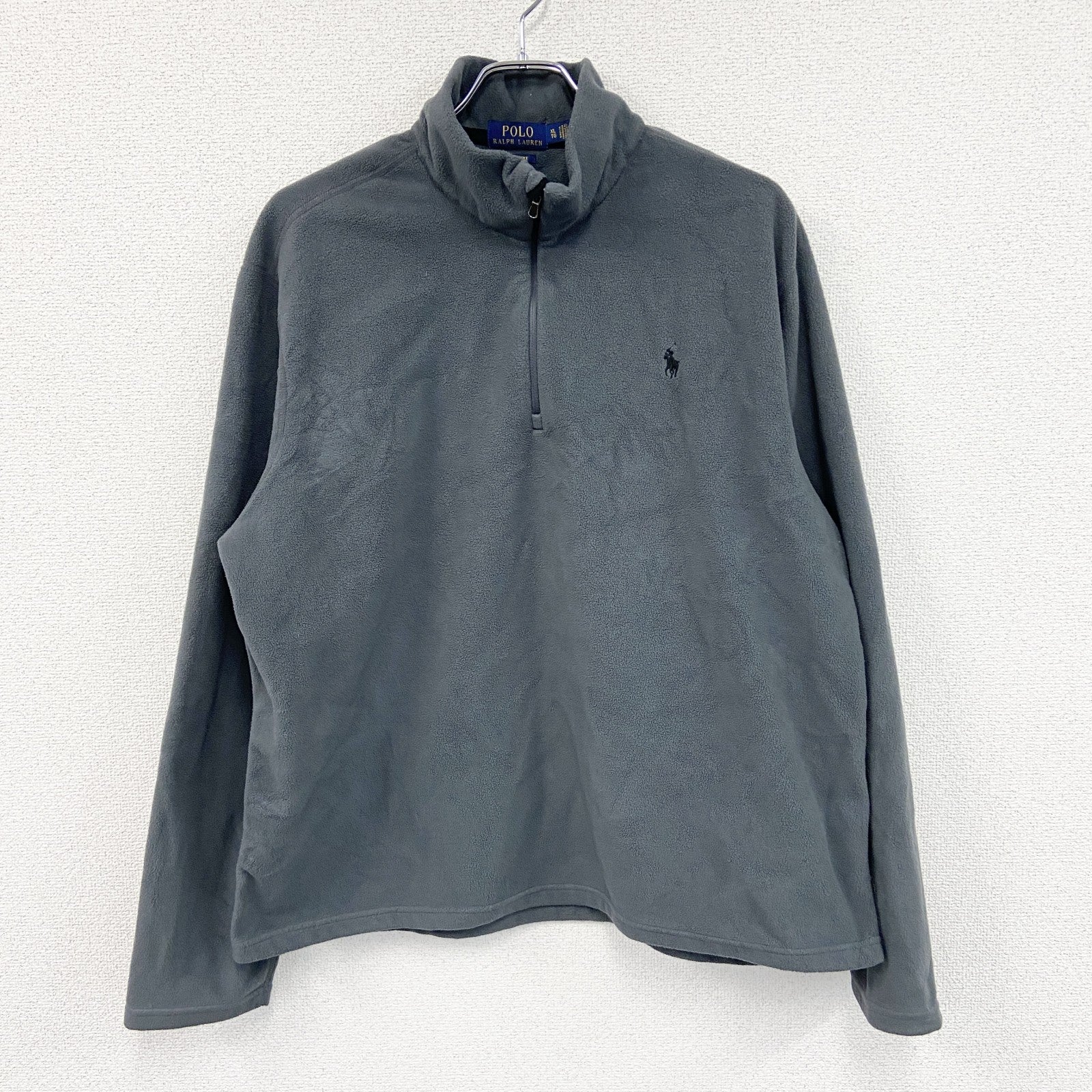 POLO RALPH LAUREN　ポロラルフローレン　ハーフジップフリースジャケット/ ボアジャケット　グレー　XLサイズ