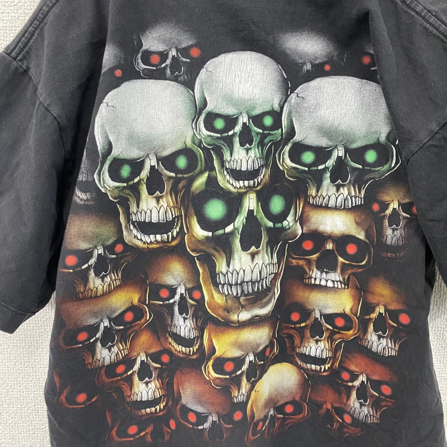 ～00s　ROCK CHANG　半袖プリントTシャツ　ヴィンテージ　ドクロ　黒　ブラック　Lサイズ
