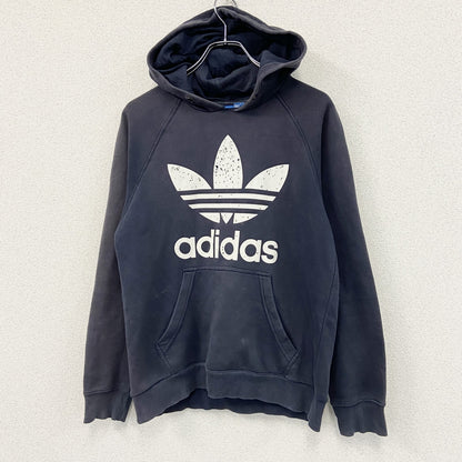 adidas　アディダス　スウェットパーカー/フーディー　フェード　ラグランスリーブ　トレフォイルロゴ　黒　ブラック　Lサイズ