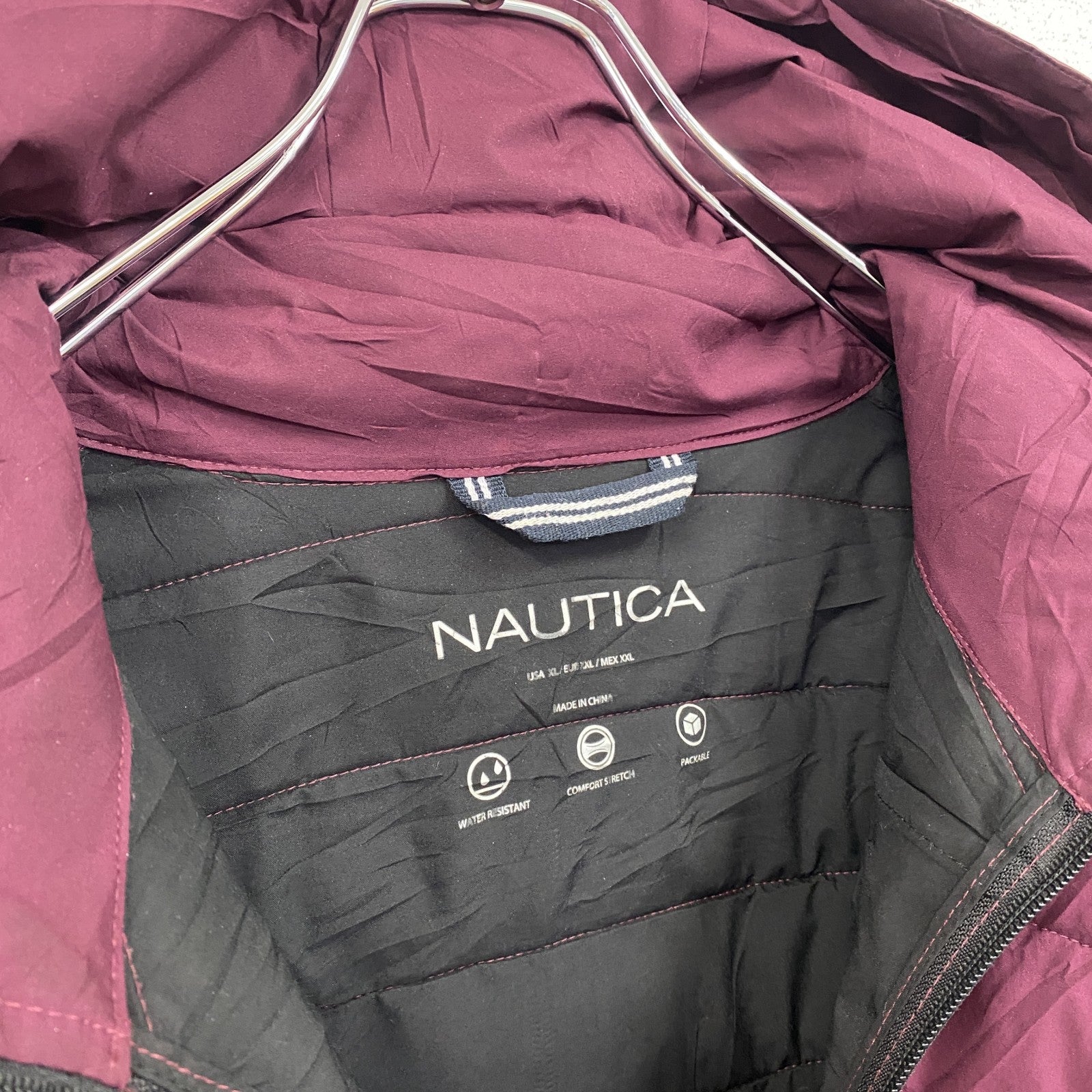NAUTICA　ノーティカ　中綿ジャケット　ボルドー　ワインレッド　XLサイズ