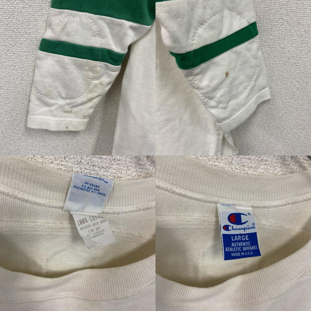 90s　Champion　チャンピオン　NFL　フットボールTシャツ　ヴィンテージ　白　ホワイト　Lサイズ