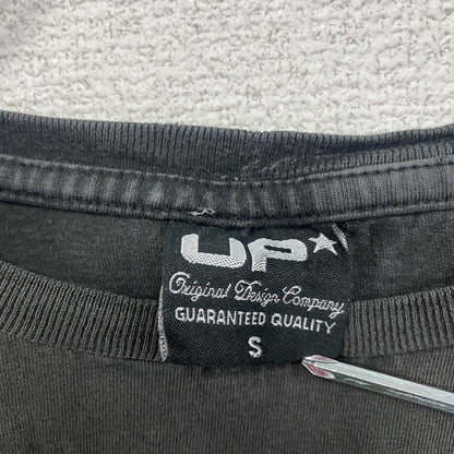 UP　アップ　半袖プリントTシャツ　スカル　ダークグレー　Sサイズ
