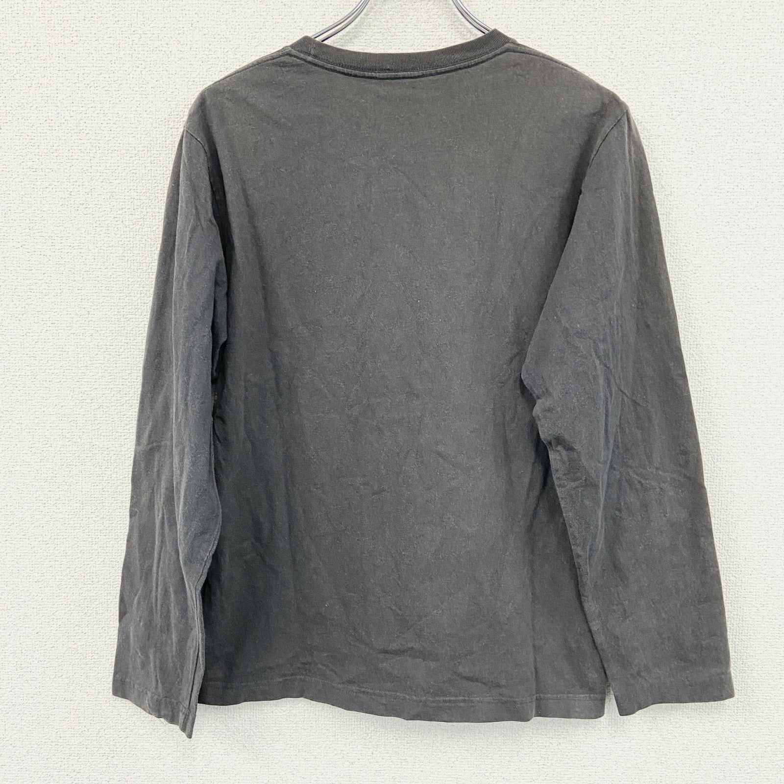 dj honda　ディージェーホンダ　長袖Tシャツ/ロンT　デカロゴ　フェード　黒　ブラック　Mサイズ