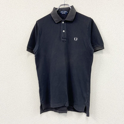 FRED PERRY　フレッドペリー　半袖ポロシャツ　刺繍ロゴ　フェード　ワンポイント　紺　ネイビー　Lサイズ