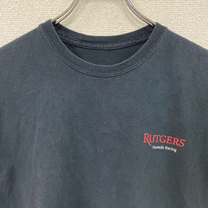 半袖プリントTシャツ　企業T　Rutgers　NISSAN　黒　ブラック　Mサイズ
