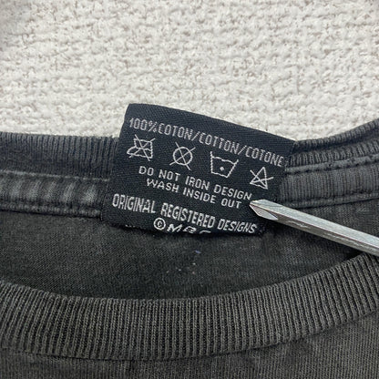 UP　アップ　半袖プリントTシャツ　スカル　ダークグレー　Sサイズ