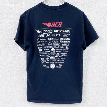 半袖プリントTシャツ　企業T　Rutgers　NISSAN　黒　ブラック　Mサイズ