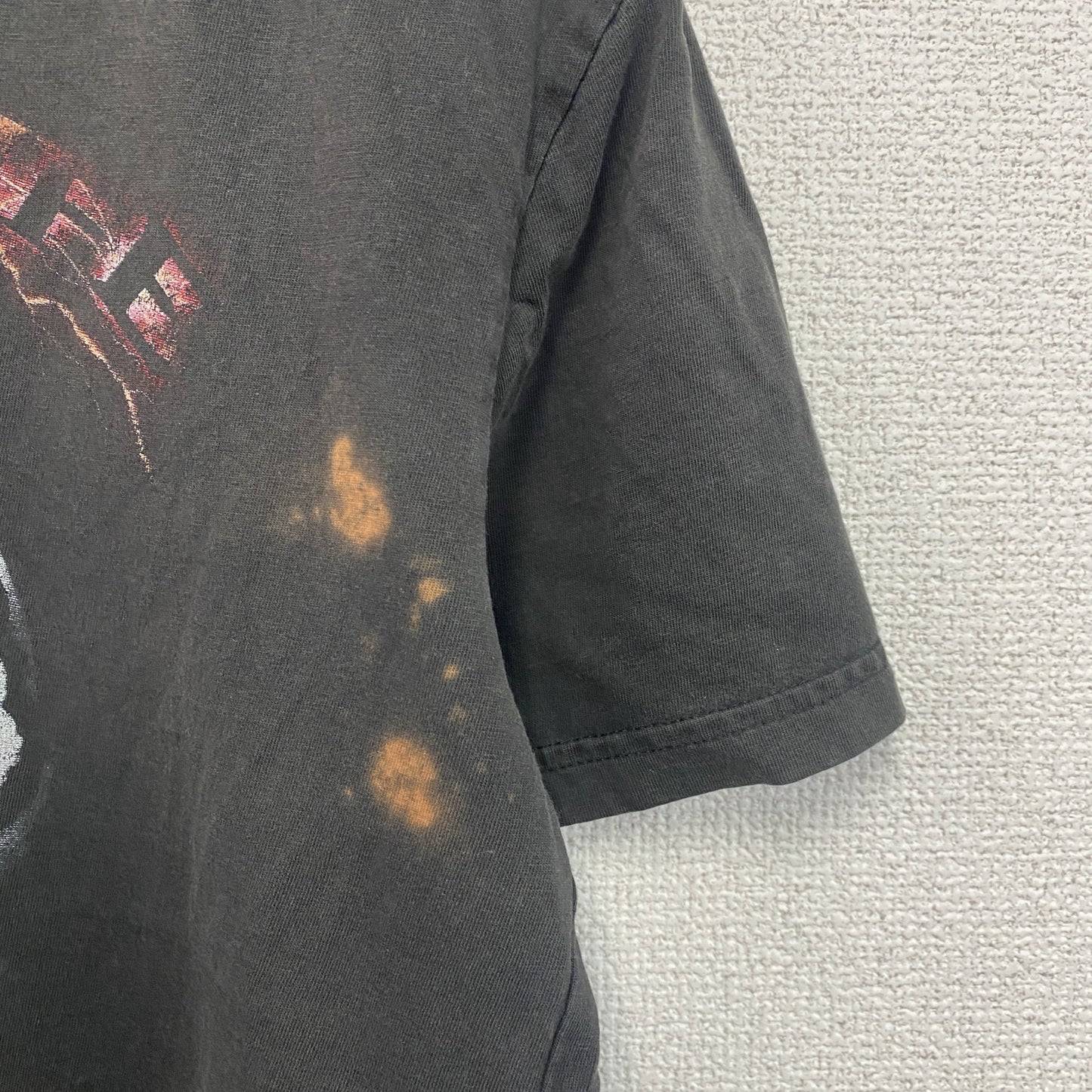 UP　アップ　半袖プリントTシャツ　スカル　ダークグレー　Sサイズ