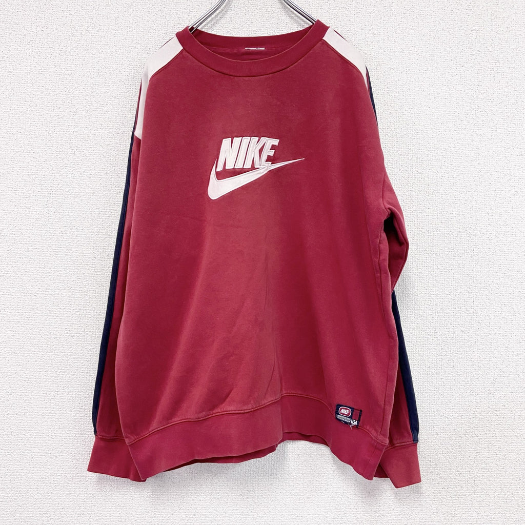 NIKE　ナイキ　スウェット/トレーナー　スウッシュ　デカロゴ　赤　レッド