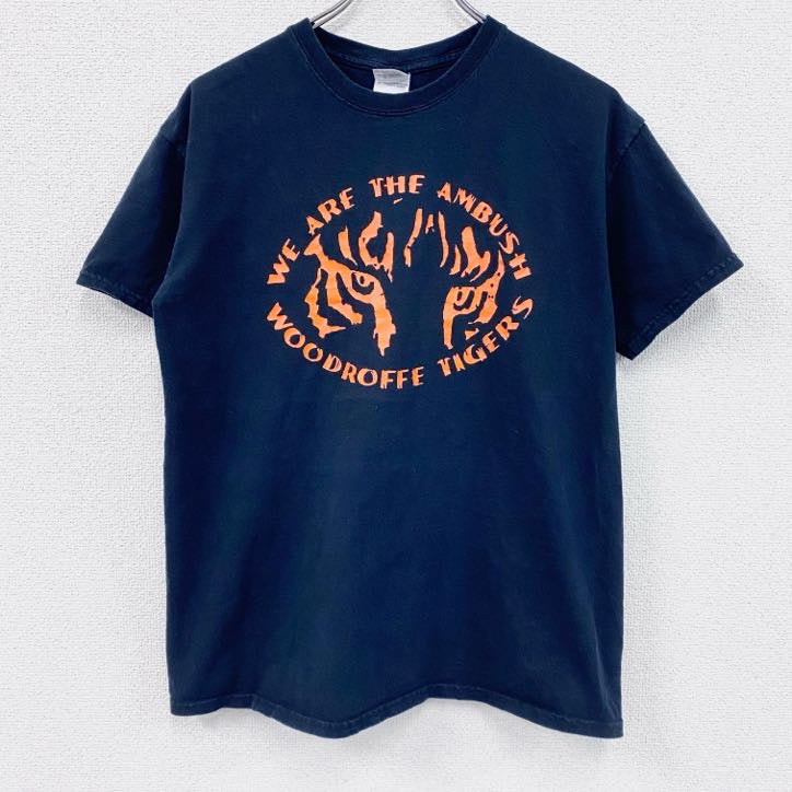 GILDAN　ギルダン　半袖プリントTシャツ　TIGERS　トラ　黒　ブラック　Mサイズ