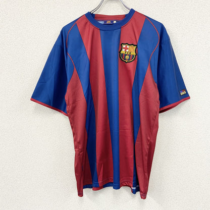 FCB　FCバルセロナ　ユニフォーム　ゲームシャツ　ロナウジーニョ　バイカラー　Lサイズ