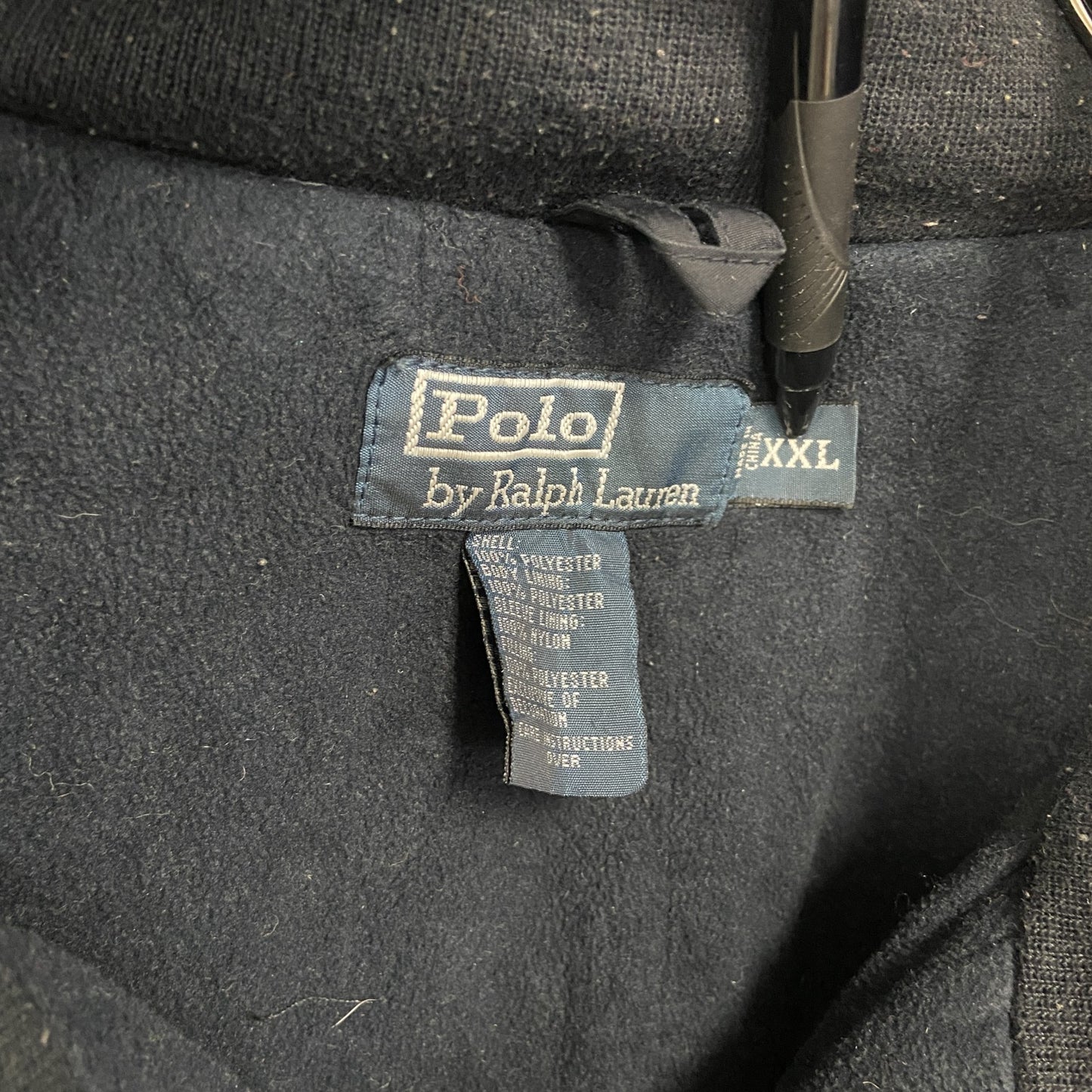 90s　Polo by Ralph Lauren　ポロバイラルフローレン　中綿ジャケット　黒　ブラック　XXLサイズ