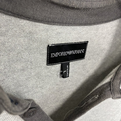 EMPORIO ARMANI　エンポリオアルマーニ　長袖ポロシャツ/ラガーシャツ　グレー　Lサイズ