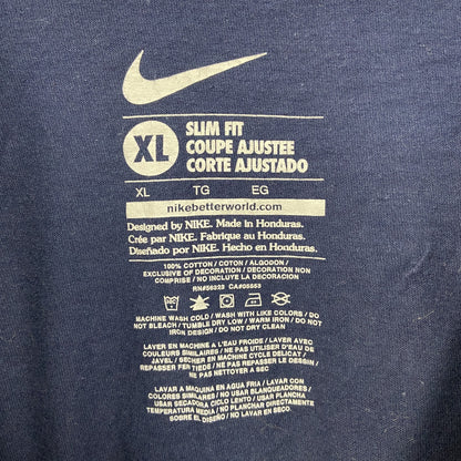 古着 used　NIKE ナイキ　NFL　ペイトリオッツ　半袖ロゴプリントTシャツ　クルーネック　ネイビー　ワンポイントロゴ