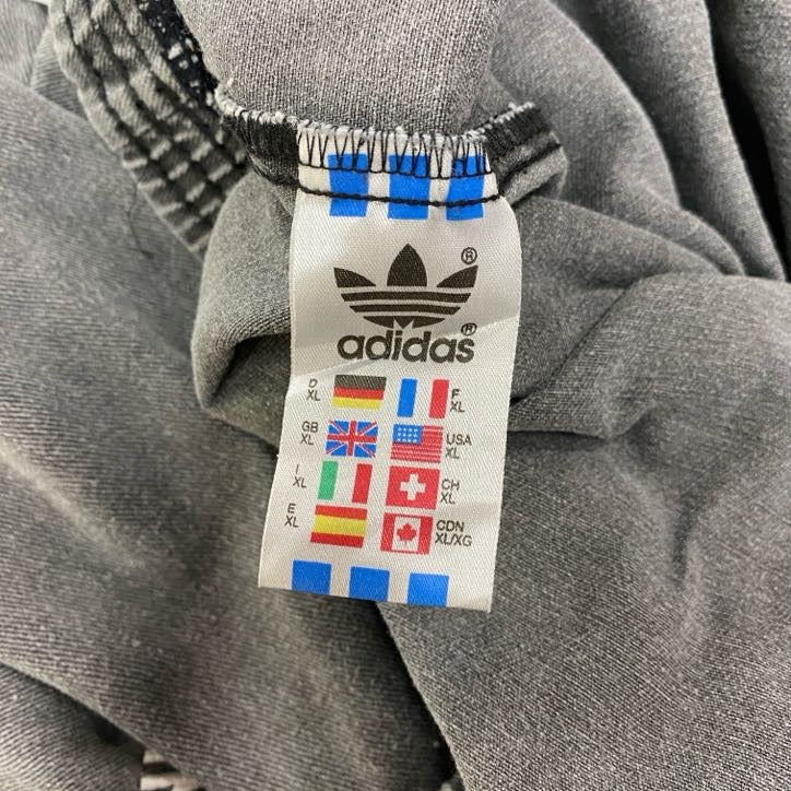80s～　adidas　アディダス　ブラックデニムプルオーバー　ヴィンテージ　ダークグレー　XLサイズ