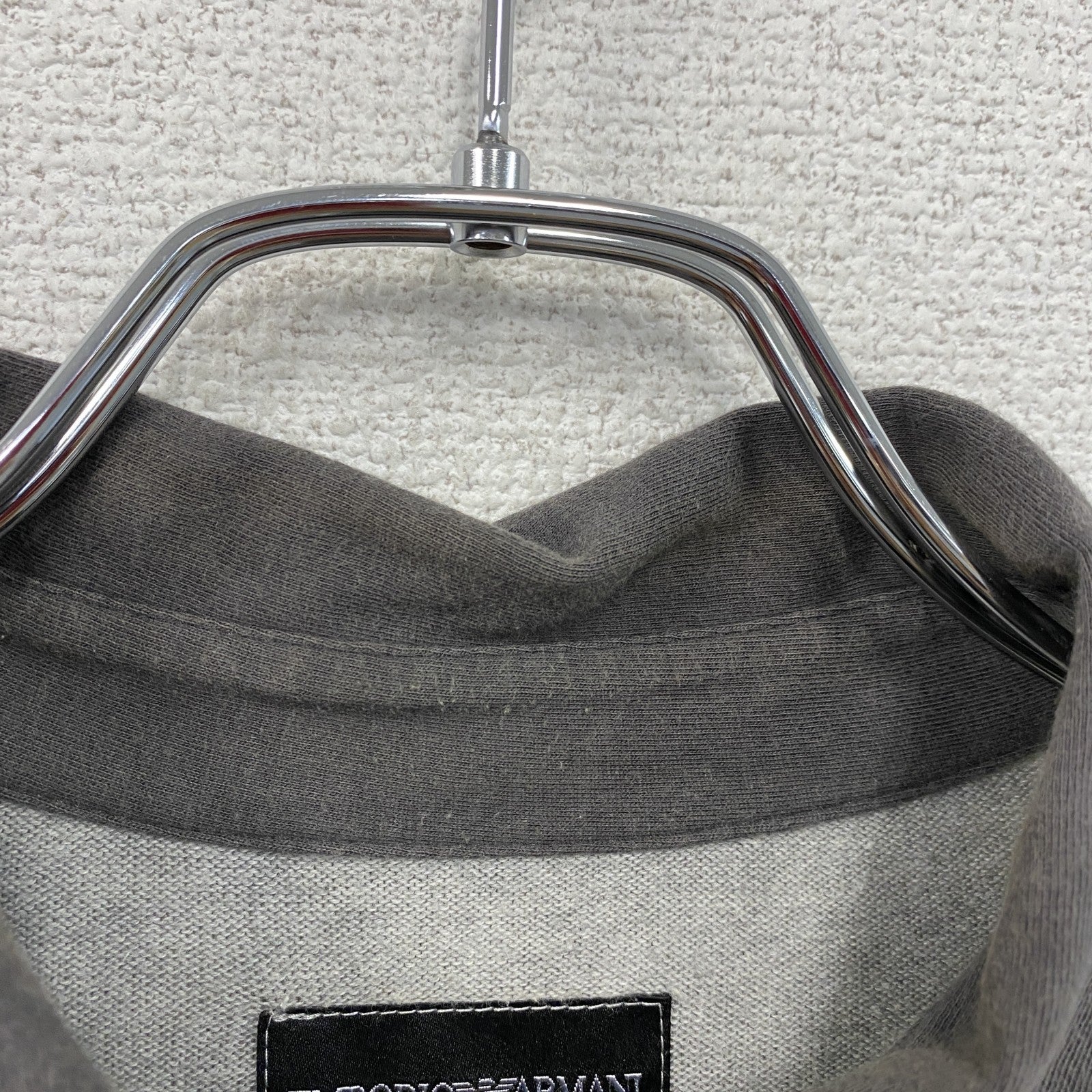 EMPORIO ARMANI　エンポリオアルマーニ　長袖ポロシャツ/ラガーシャツ　グレー　Lサイズ