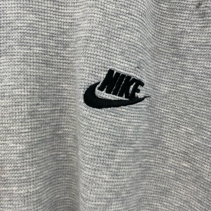 NIKE　ナイキ　長袖ラグランＴシャツ　ワッフルTシャツ　灰色　グレー　XLサイズ