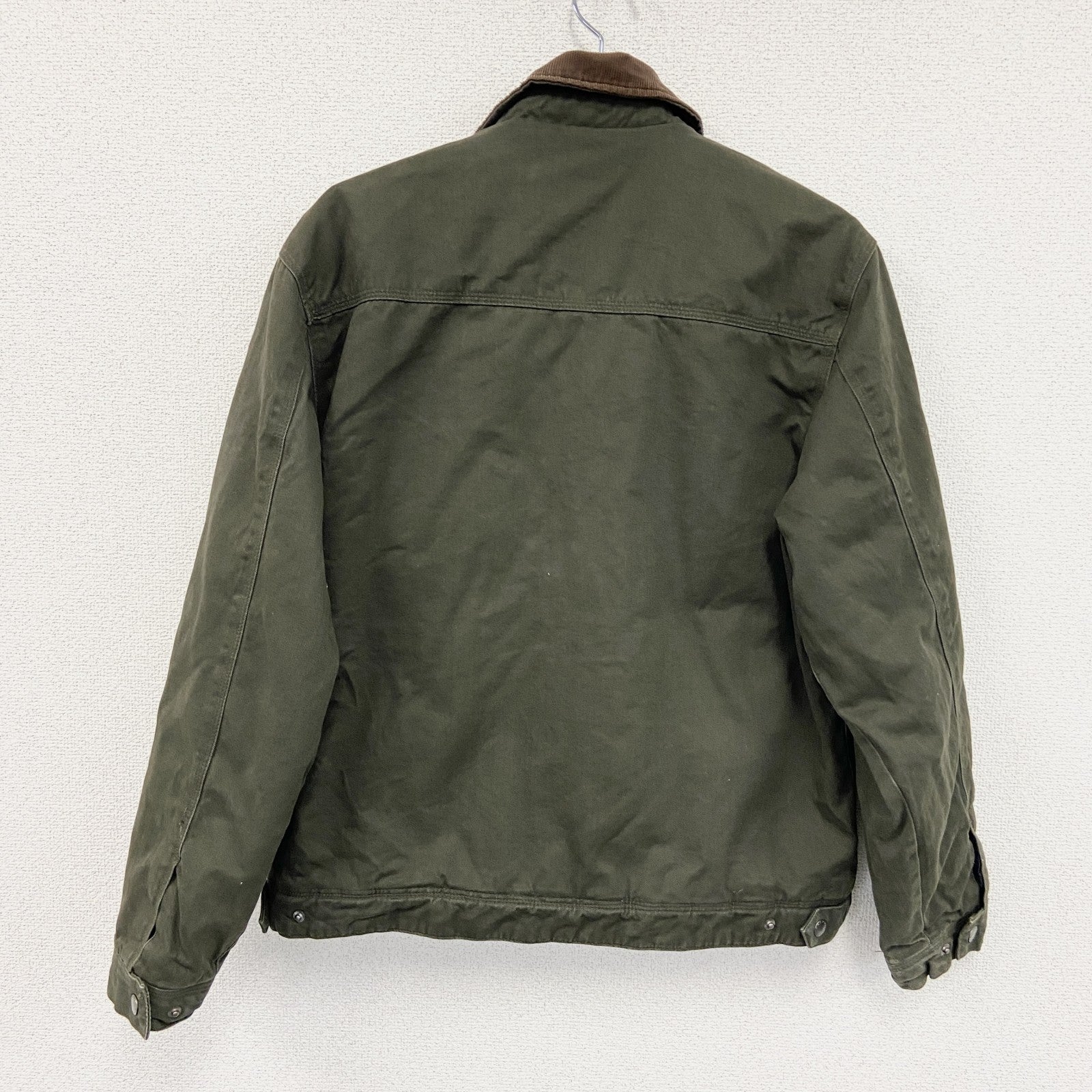 CHAPS　チャップス　ラルフローレン　フルジップ中綿ブルゾン　コーデュロイ襟　カーキ　Mサイズ