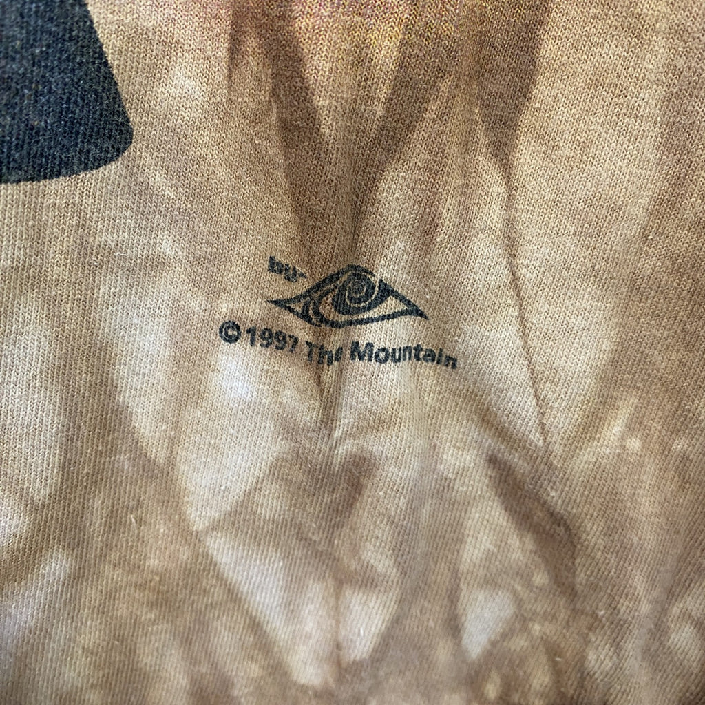90s　THE MOUNTAIN　ザマウンテン　半袖プリントTシャツ　タイダイ　茶色　ブラウン　Lサイズ