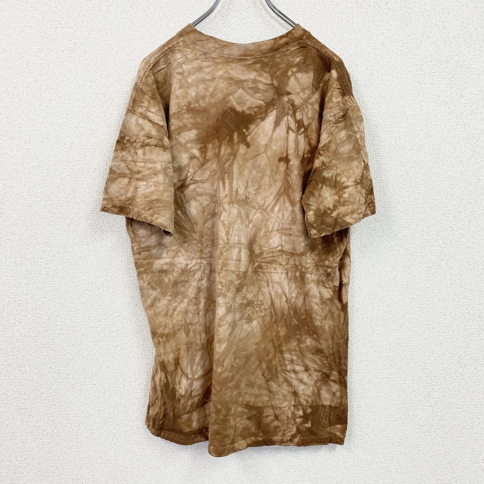 90s　THE MOUNTAIN　ザマウンテン　半袖プリントTシャツ　タイダイ　茶色　ブラウン　Lサイズ