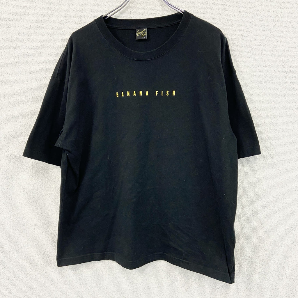 BANANA FISH　バナナフィッシュ　アッシュ・リンクス　半袖プリントアニメＴシャツ　キャラクター　黒　ブラック　3Lサイズ