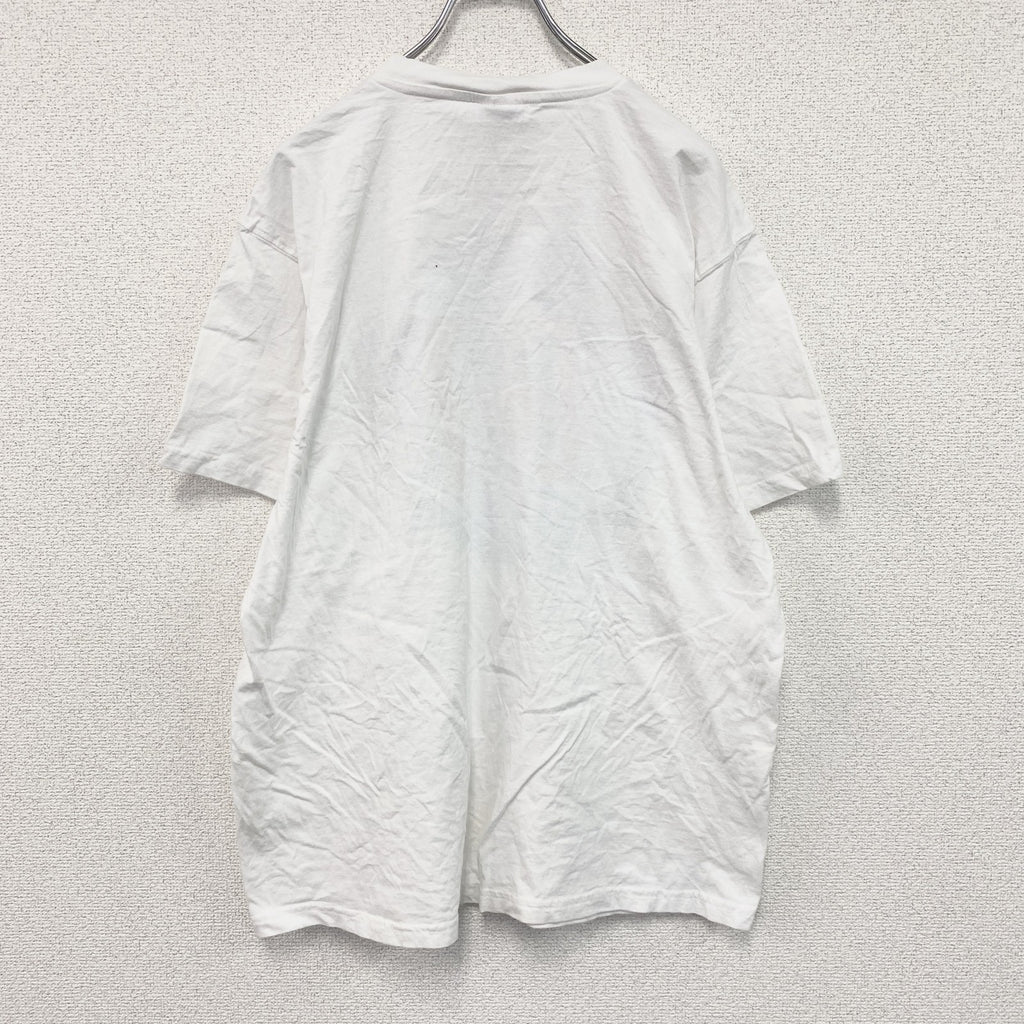 SNAP Sportswear　半袖プリントTシャツ　ユーロ　白　ホワイト　Lサイズ