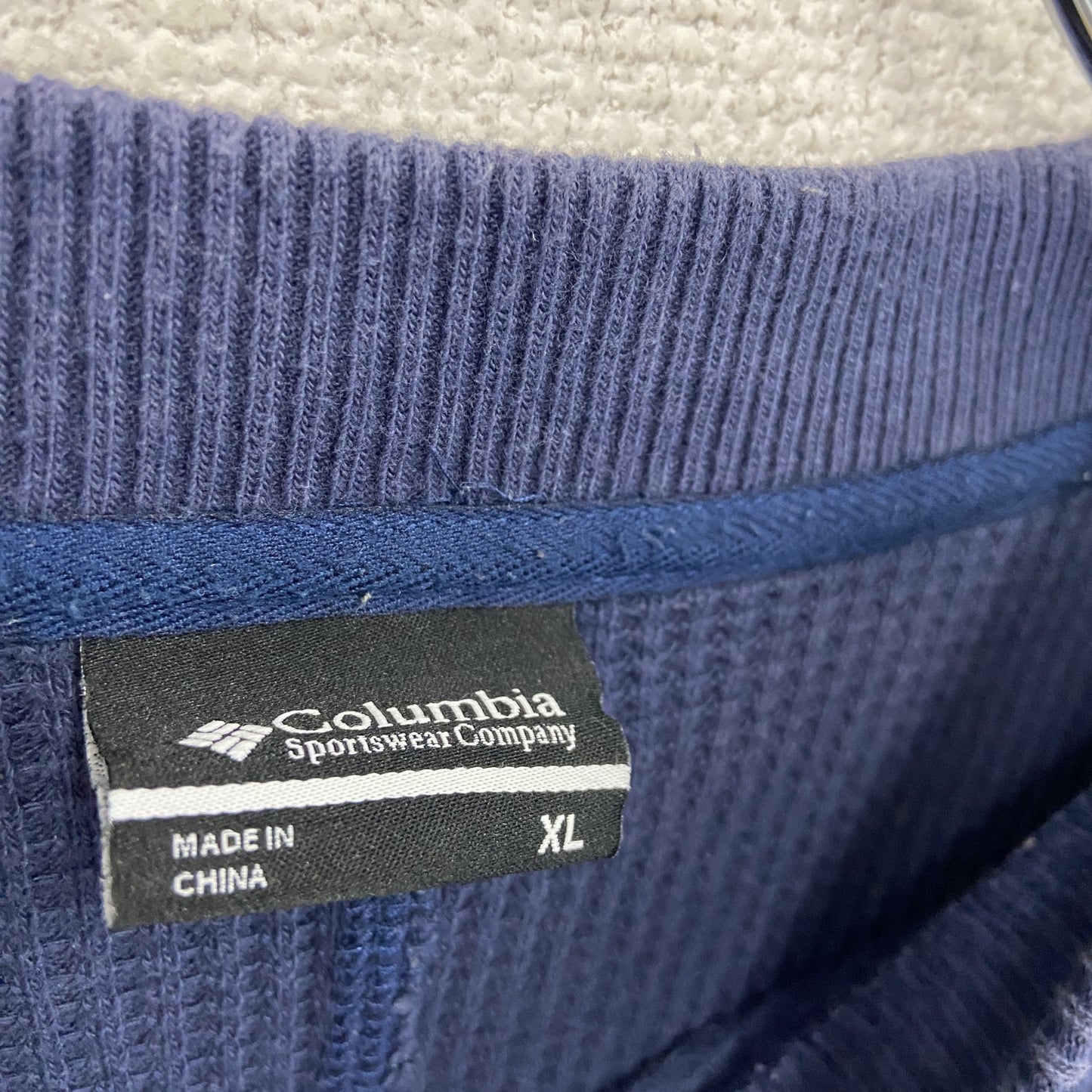 Columbia　コロンビア　長袖Tシャツ/ロンT　ワッフル生地　紺　ネイビー　XLサイズ