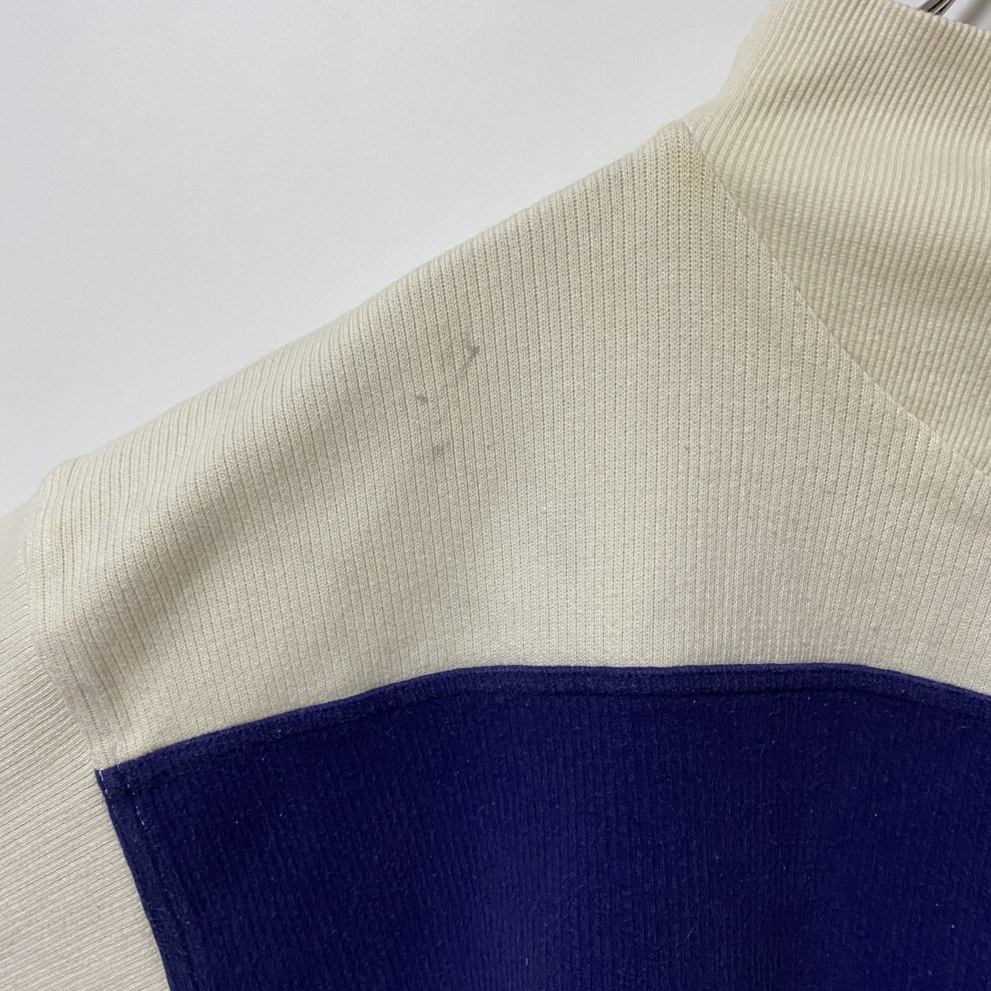 古着 used　adidas アディダス　オリンピック　長袖ニット　セーター　ワンポイントロゴ刺繍　ワッペン　白　Lサイズ