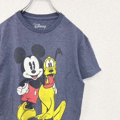 古着 used　Disney ディズニー　半袖ビックプリントTシャツ　キャラクター　ミッキー　プルート　Sサイズ