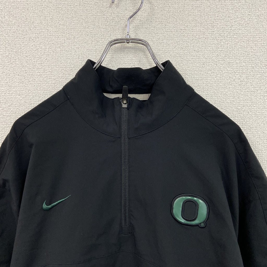 NIKE 　ナイキ　ハーフジップ半袖プルオーバー　黒　ブラック　Lサイズ
