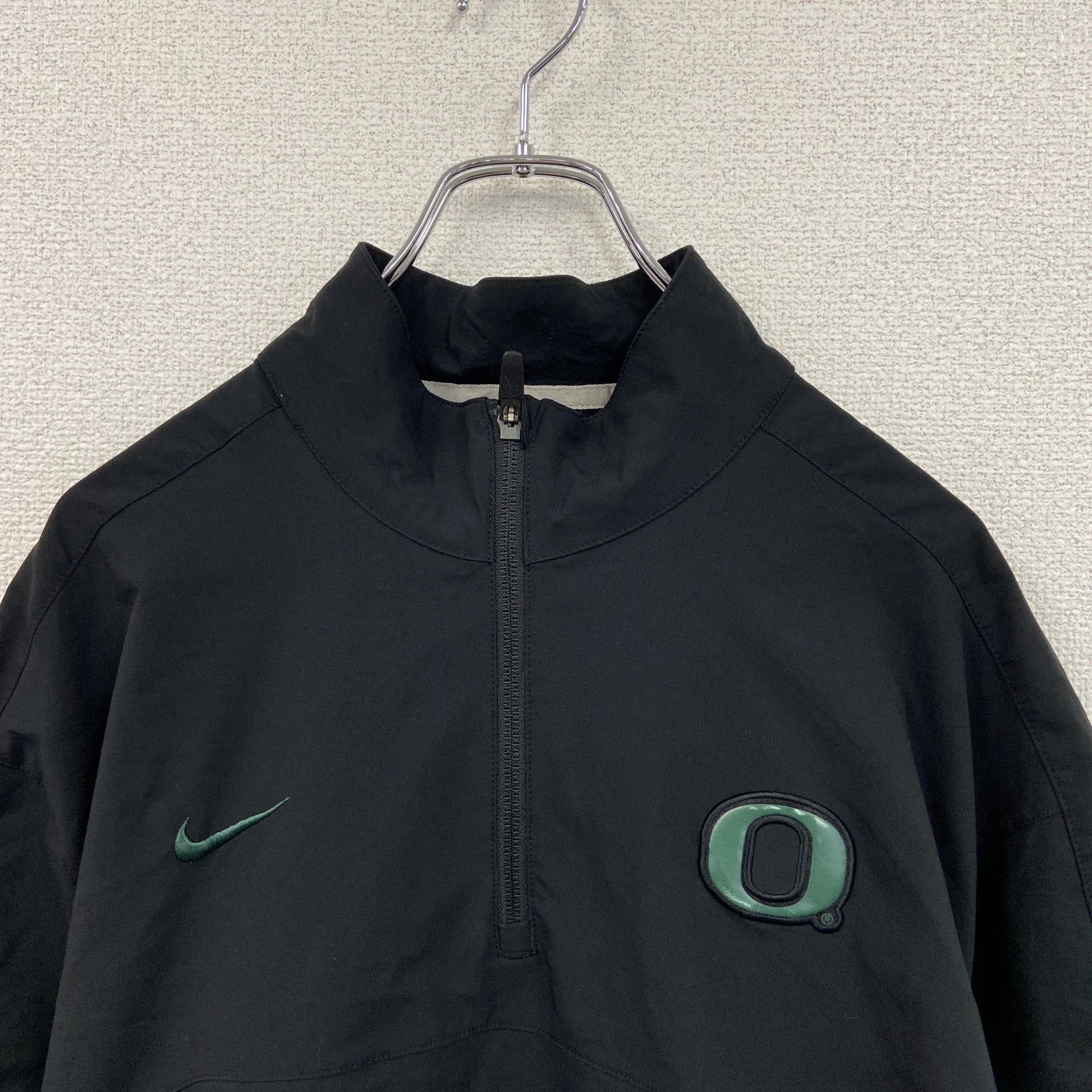 NIKE 　ナイキ　ハーフジップ半袖プルオーバー　黒　ブラック　Lサイズ