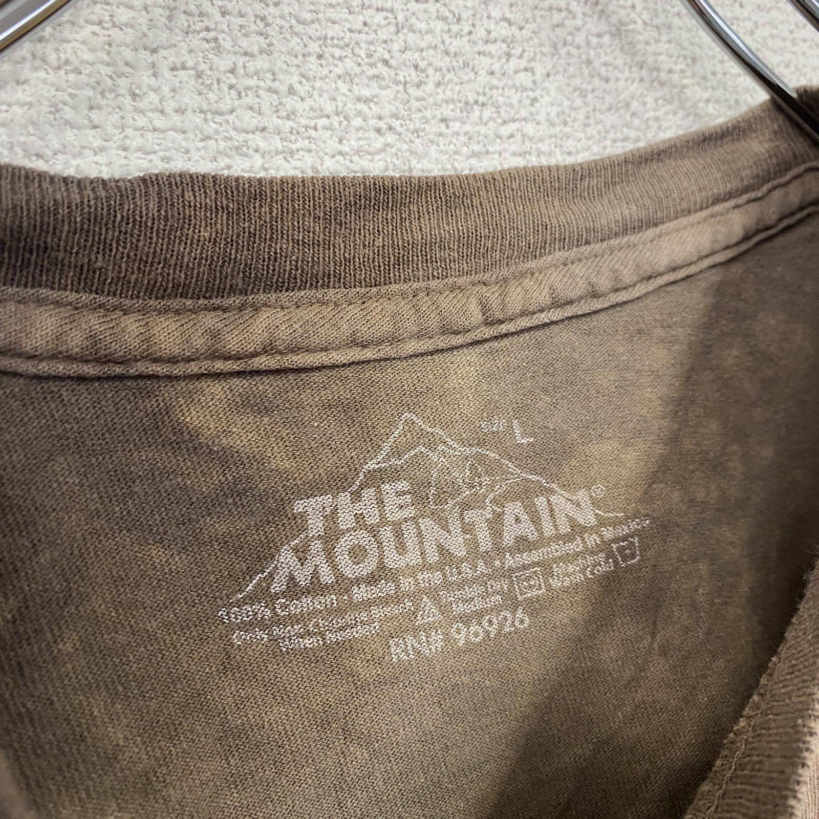 THE MOUNTAIN　ザマウンテン　半袖プリントTシャツ　アニマルT　タイダイ　茶色　ブラウン　Lサイズ