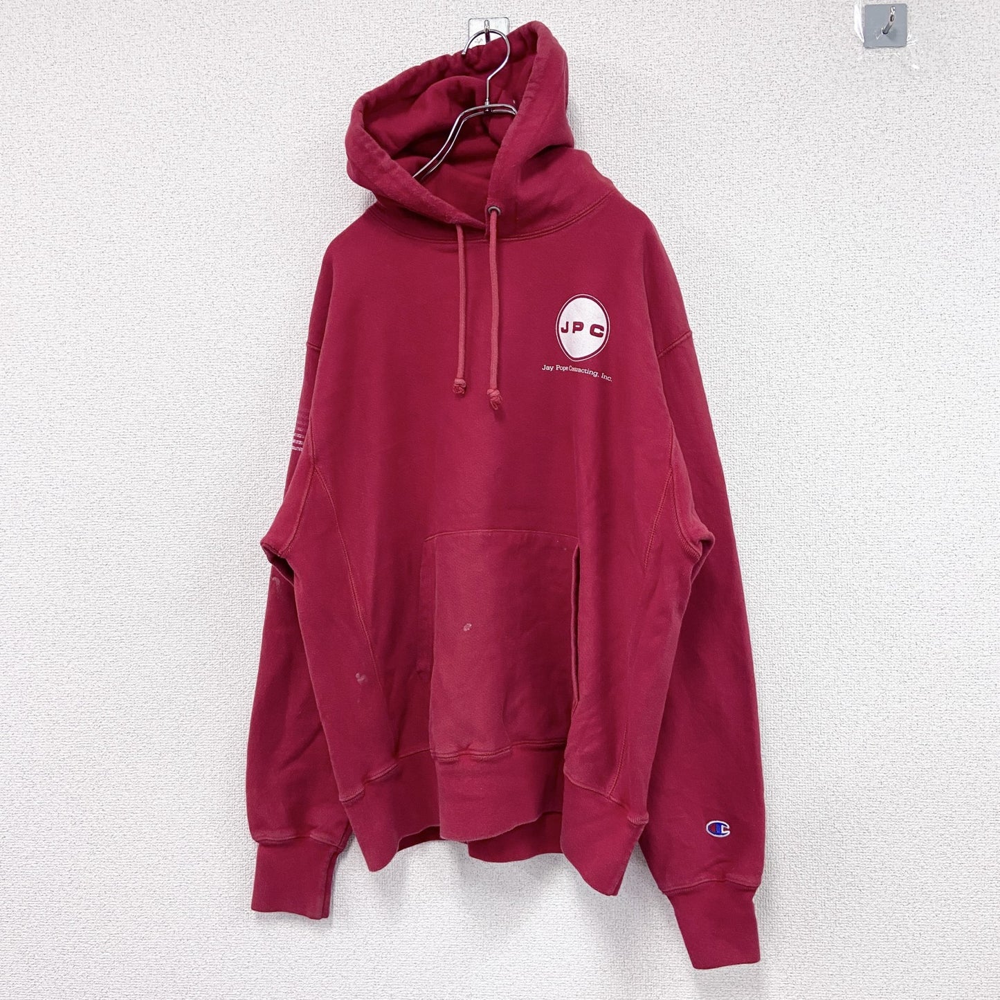 Champion　チャンピオン　スウェットパーカー/フーディー　リバースウィーブ　赤　レッド