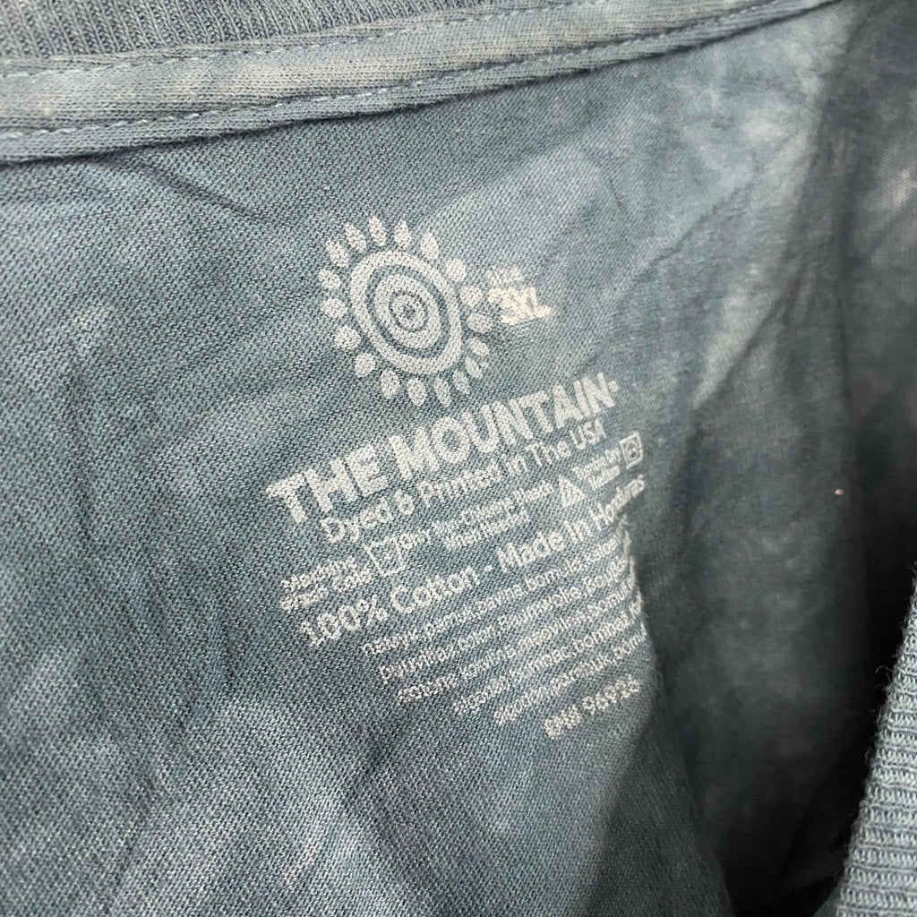 THE MOUNTAIN　ザマウンテン　半袖プリントTシャツ　アニマルT　タイダイ　ターコイズブルー　3XLサイズ