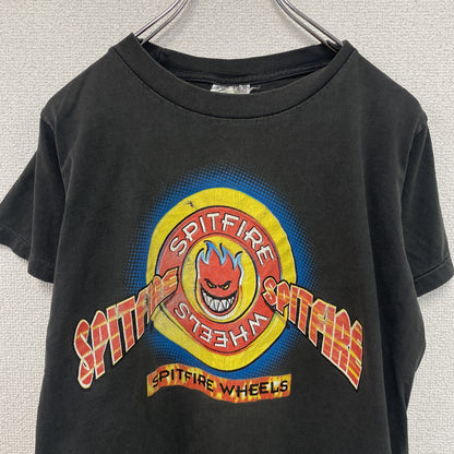 90s　TULTEX　タルテックス　スピットファイアウィール　半袖プリントTシャツ　ブラック　Grandeサイズ