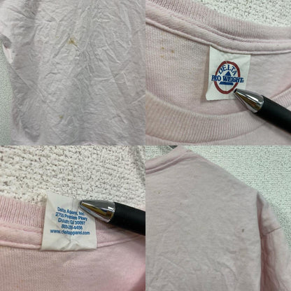 DELTA PRO WEIGHT　半袖プリントTシャツ　GOOD VIBES　ピンク　Lサイズ